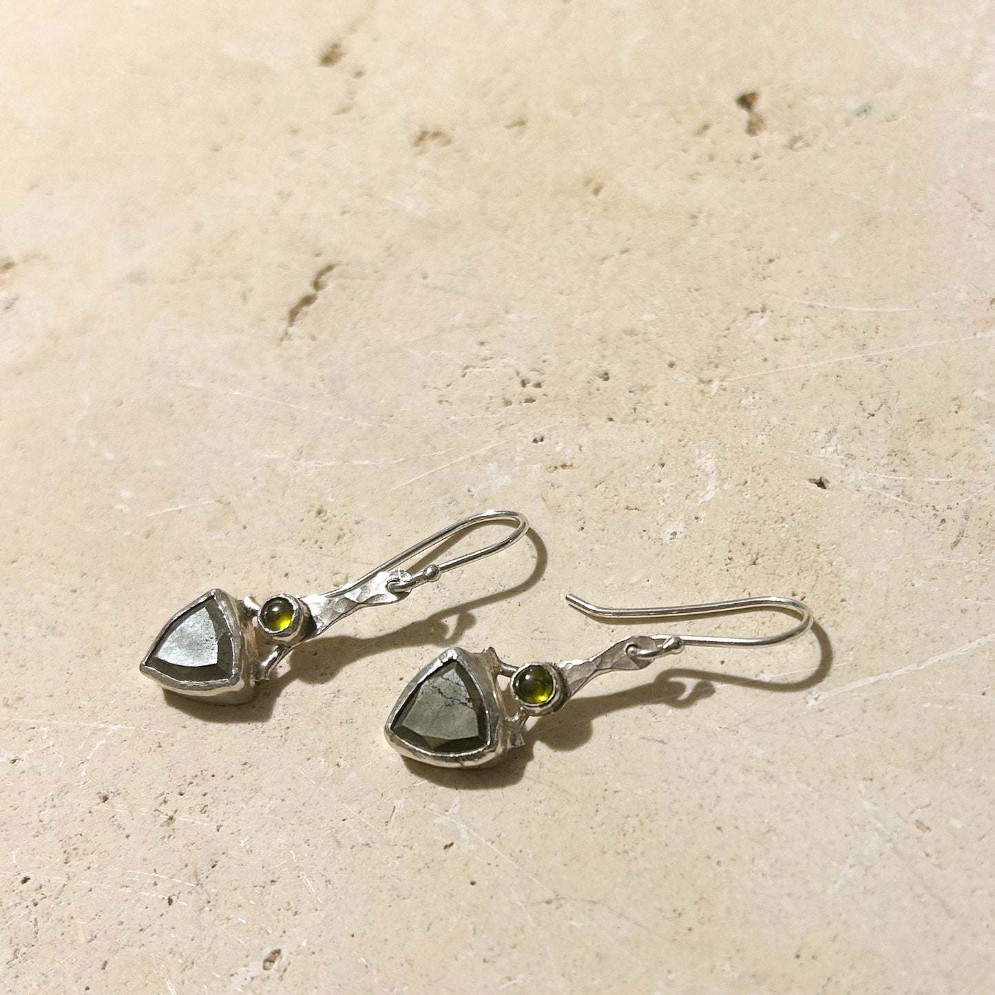 Peridot & pyrite Earrings
