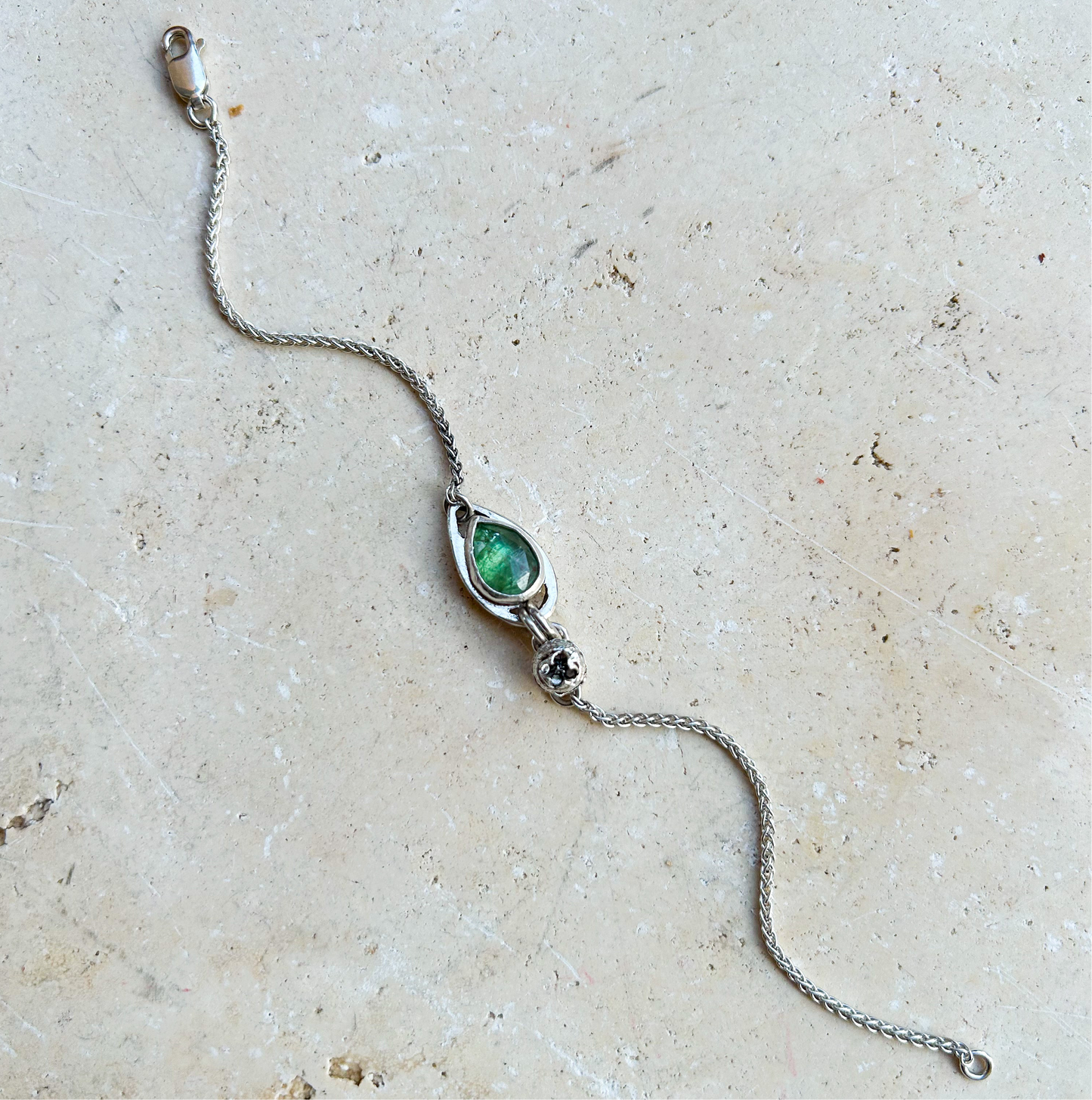 Eucalyptus bracelet green kyanite