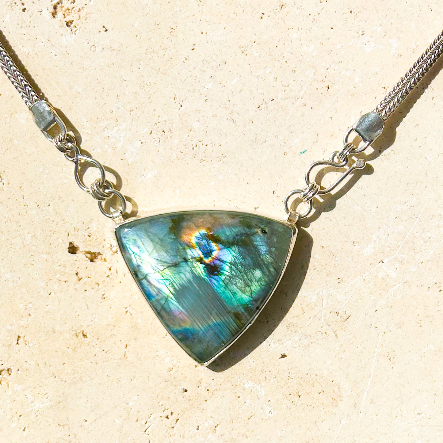 Northern lights labradorite necklace