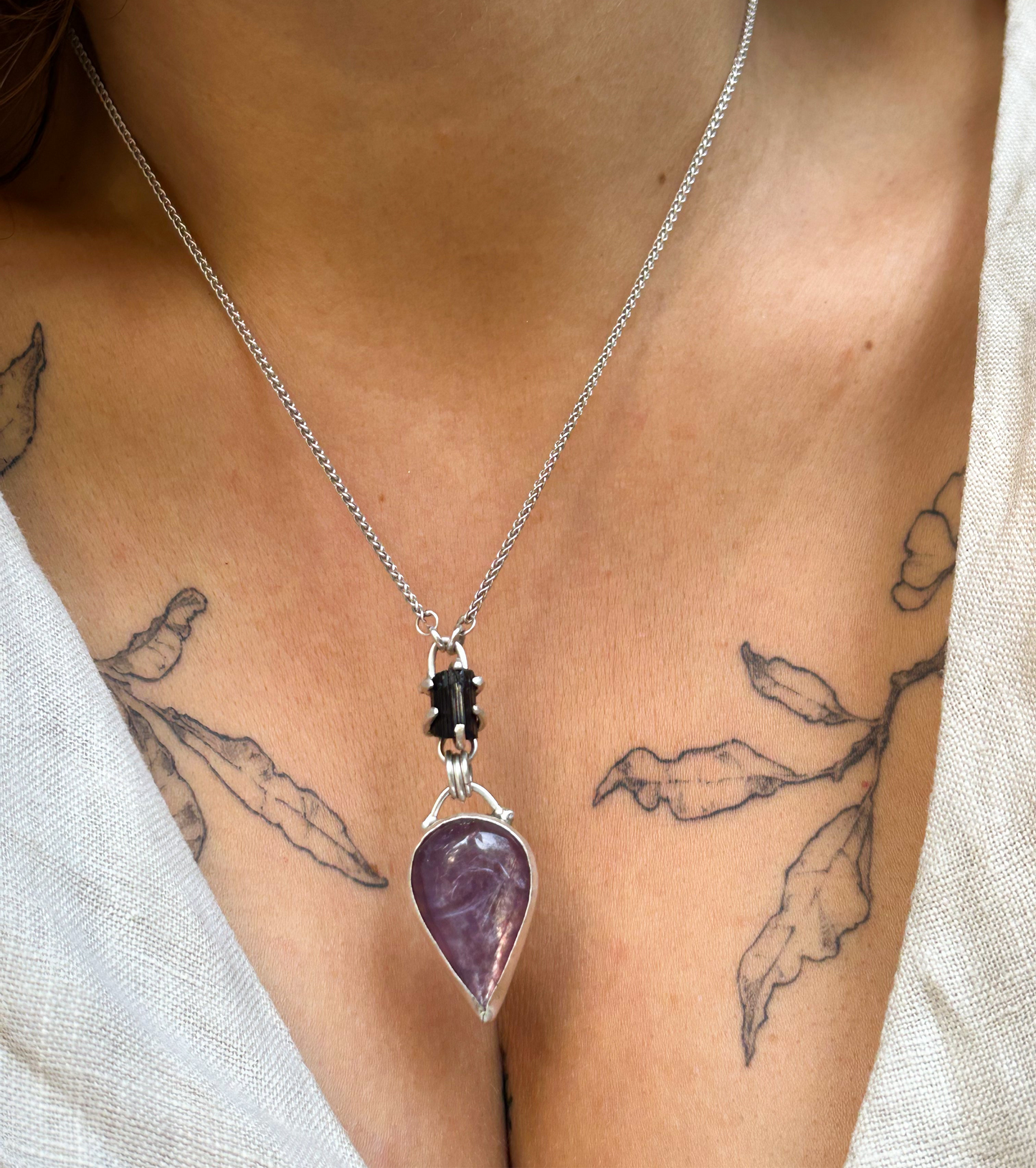 Turmaline & Lapidolite necklace