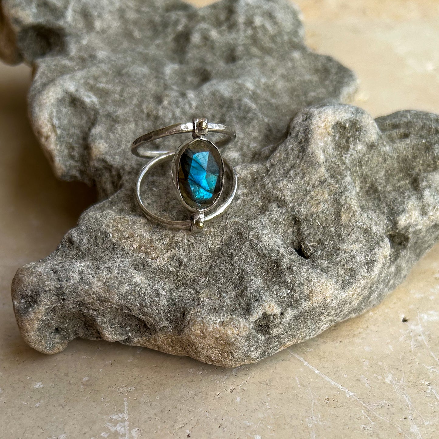 Labradorite double ring