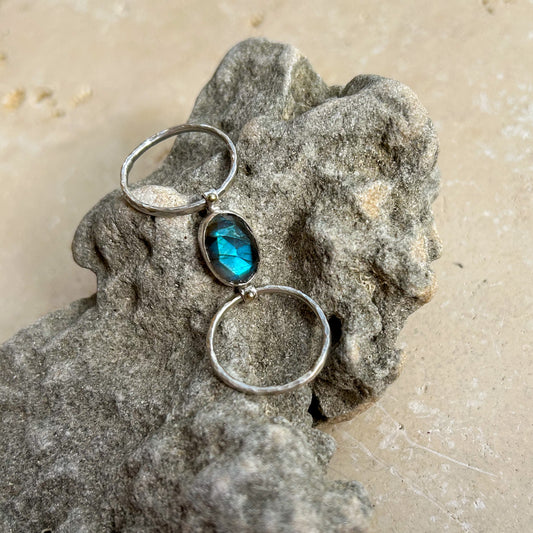 Labradorite double ring