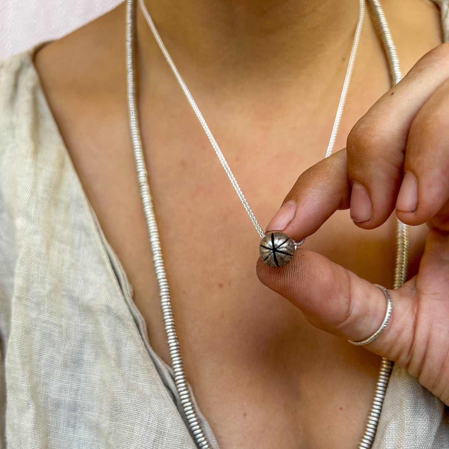 Crepe myrtle necklace