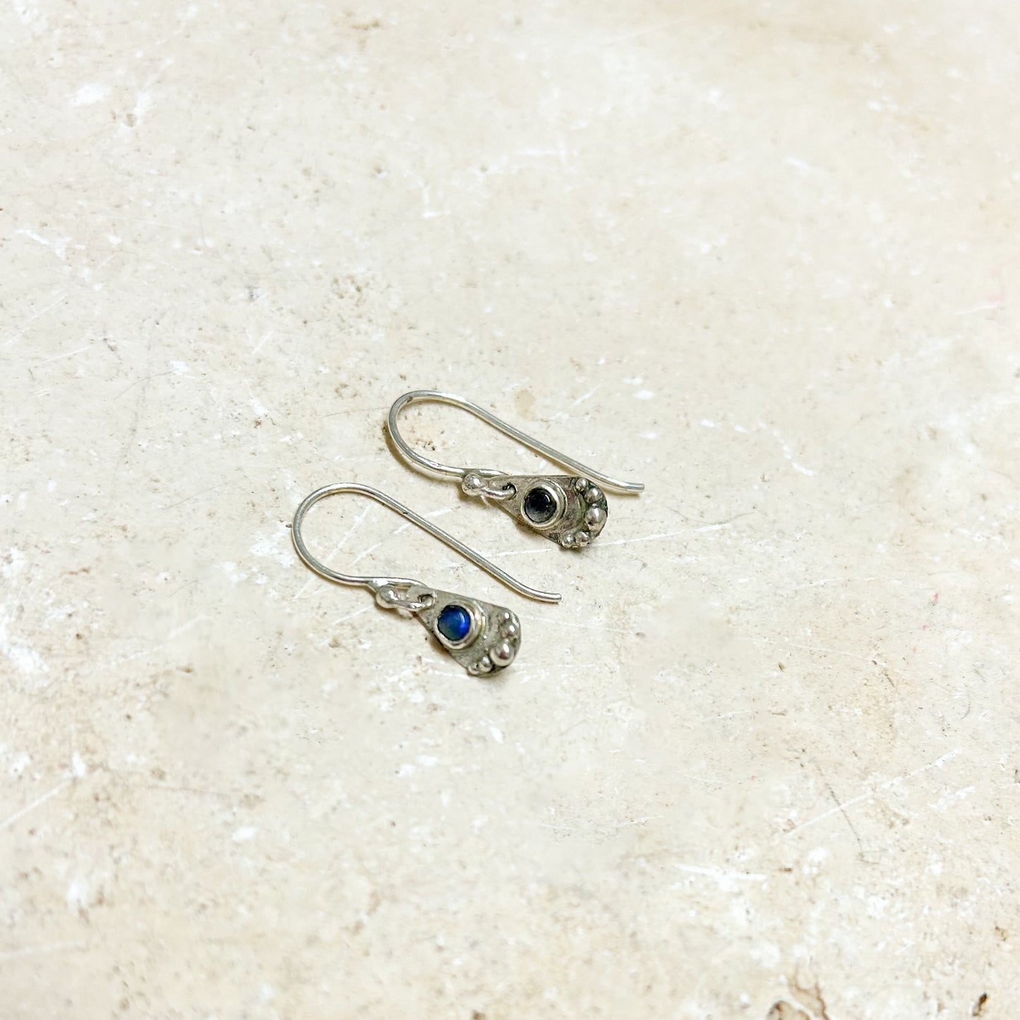 Dew drop earrings labradorite