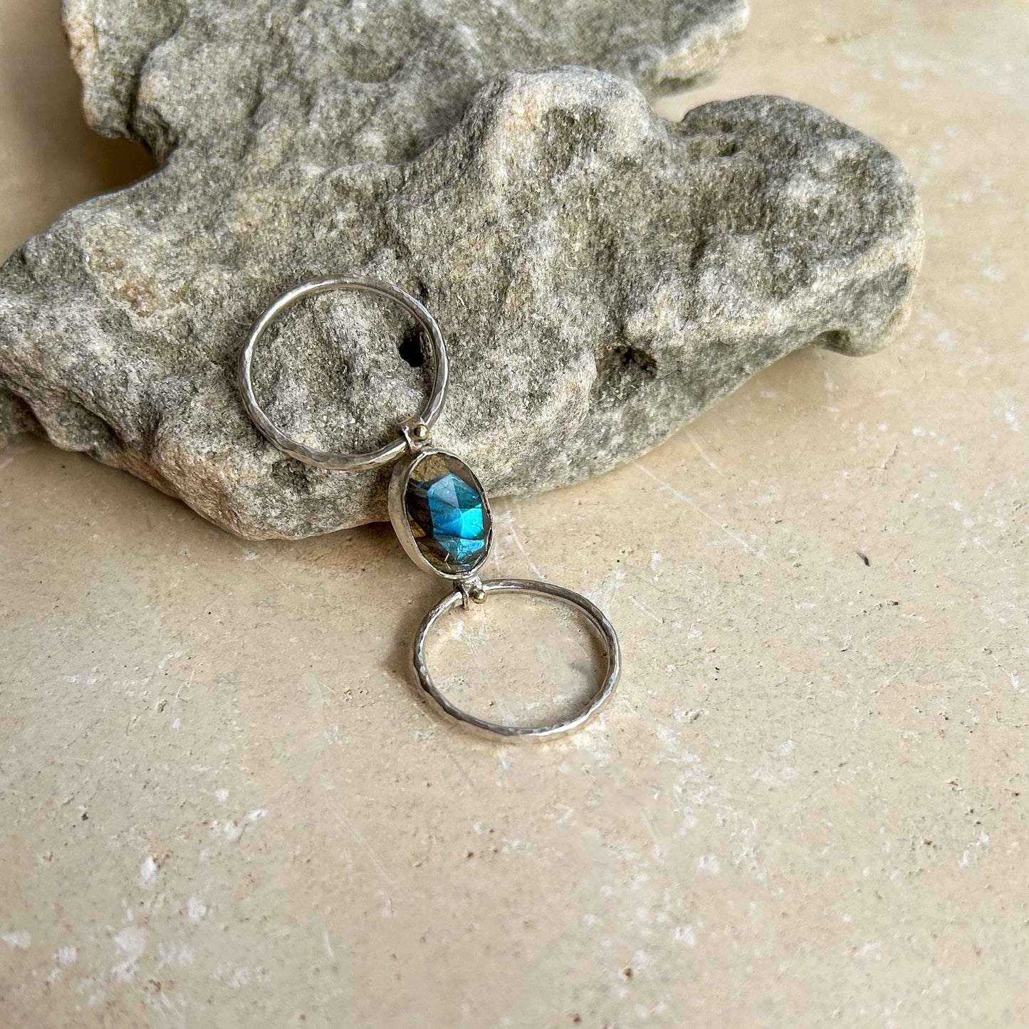 Labradorite double ring