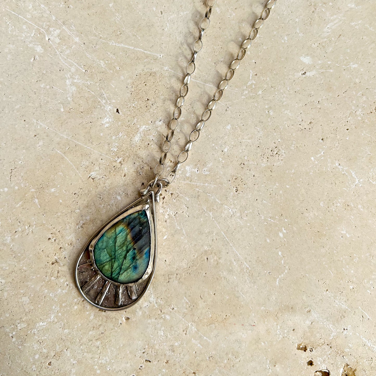 Sage necklace Labradorite