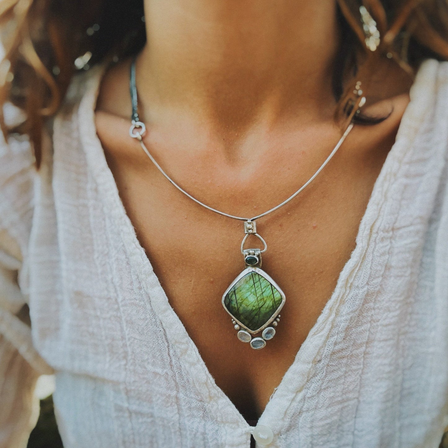 Labradorite Moonstone Necklace