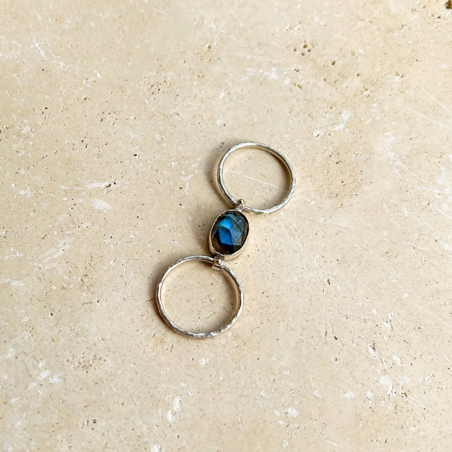 Labradorite double ring