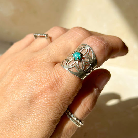 Sharon ring with Amazonite