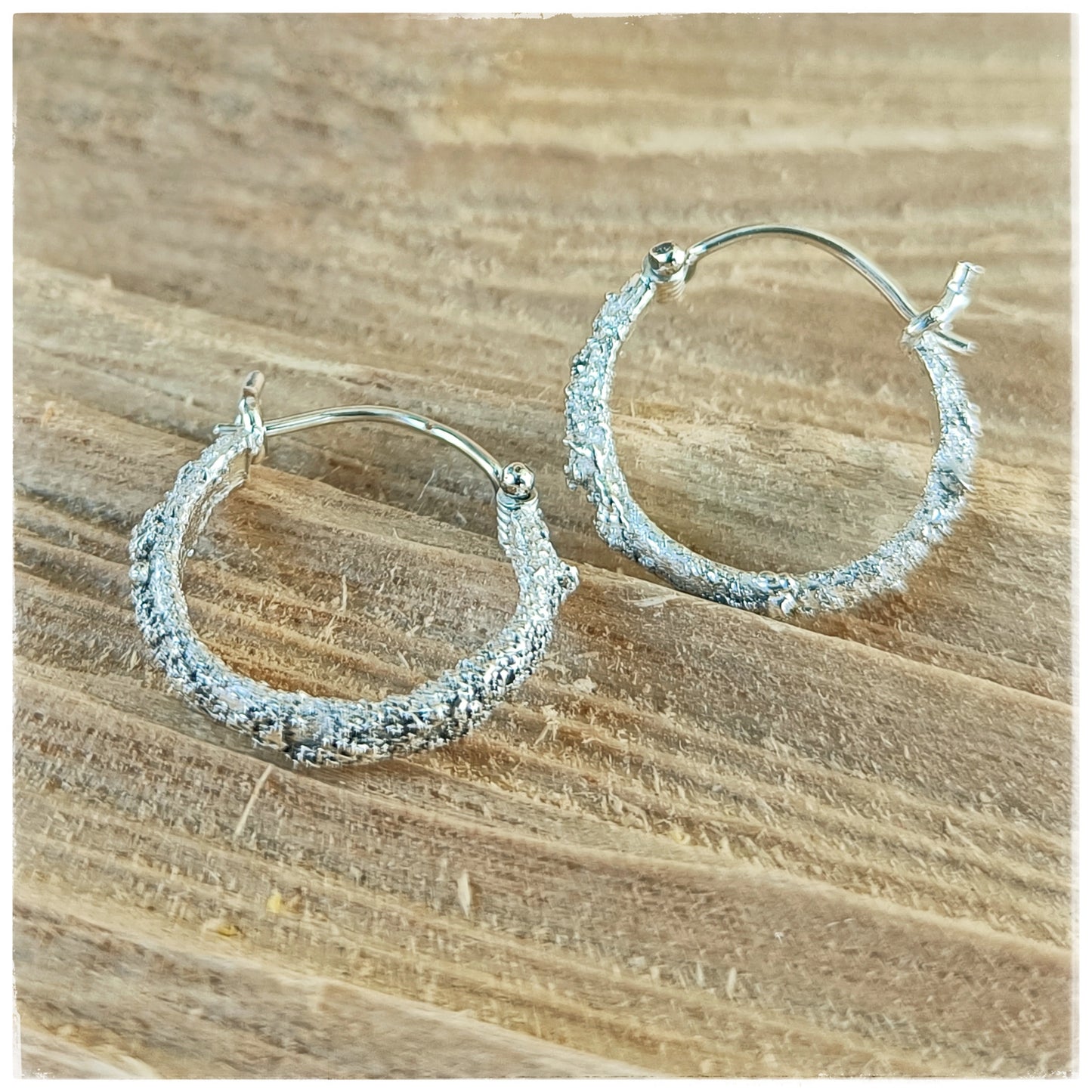 Earth hoop earrings