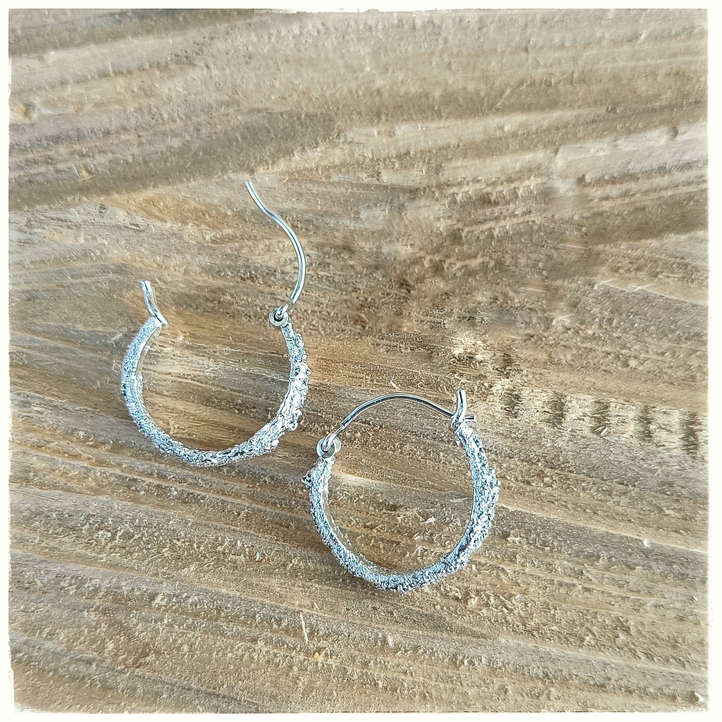 Earth hoop earrings