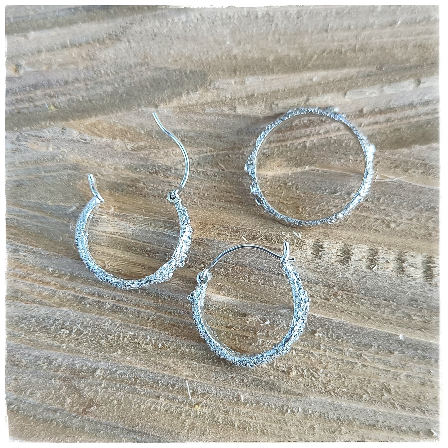 Earth hoop earrings