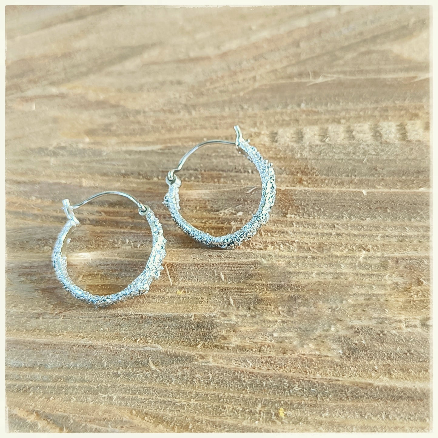 Earth hoop earrings