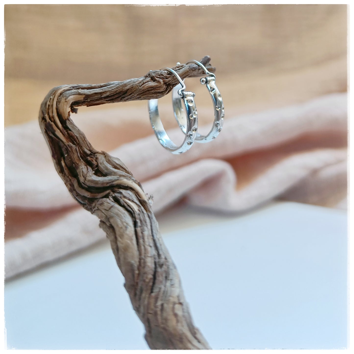 Water hoop earrings