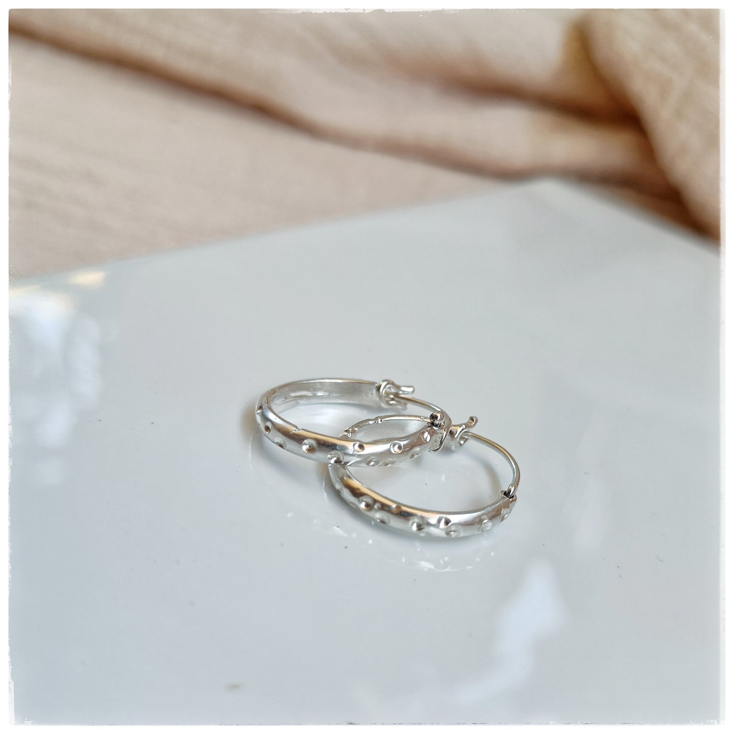 Water hoop earrings