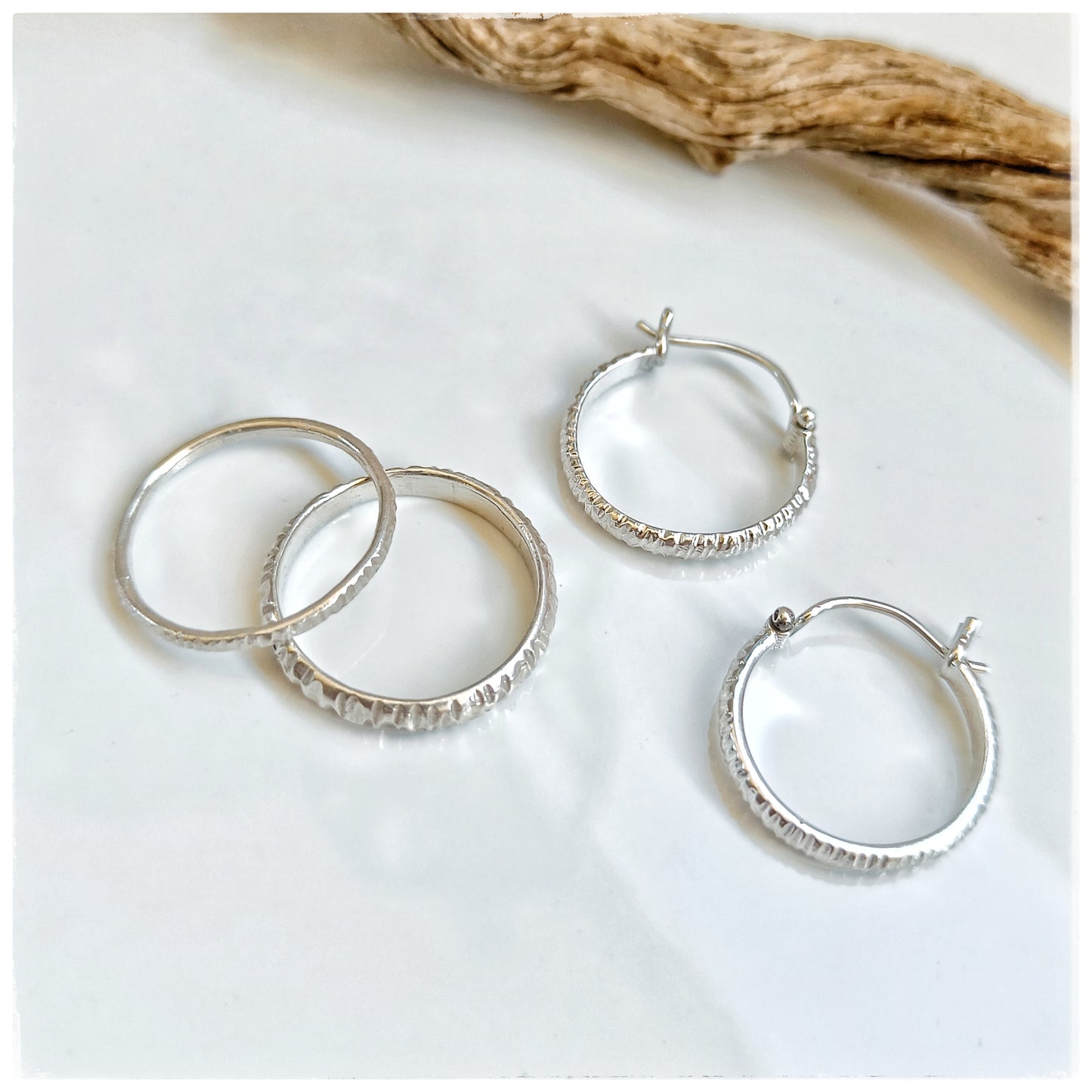 Fire hoop earrings