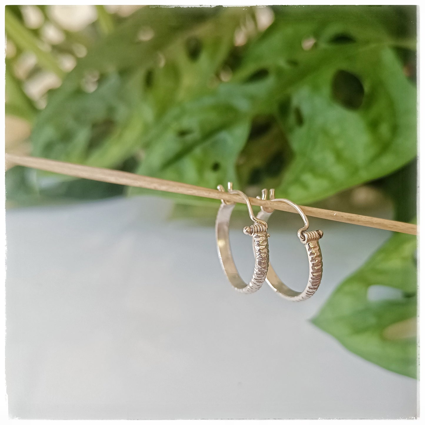 Fire hoop earrings