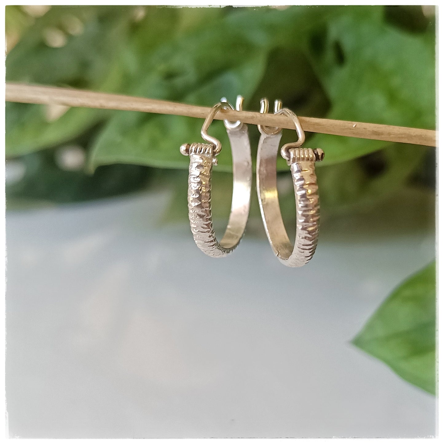 Fire hoop earrings