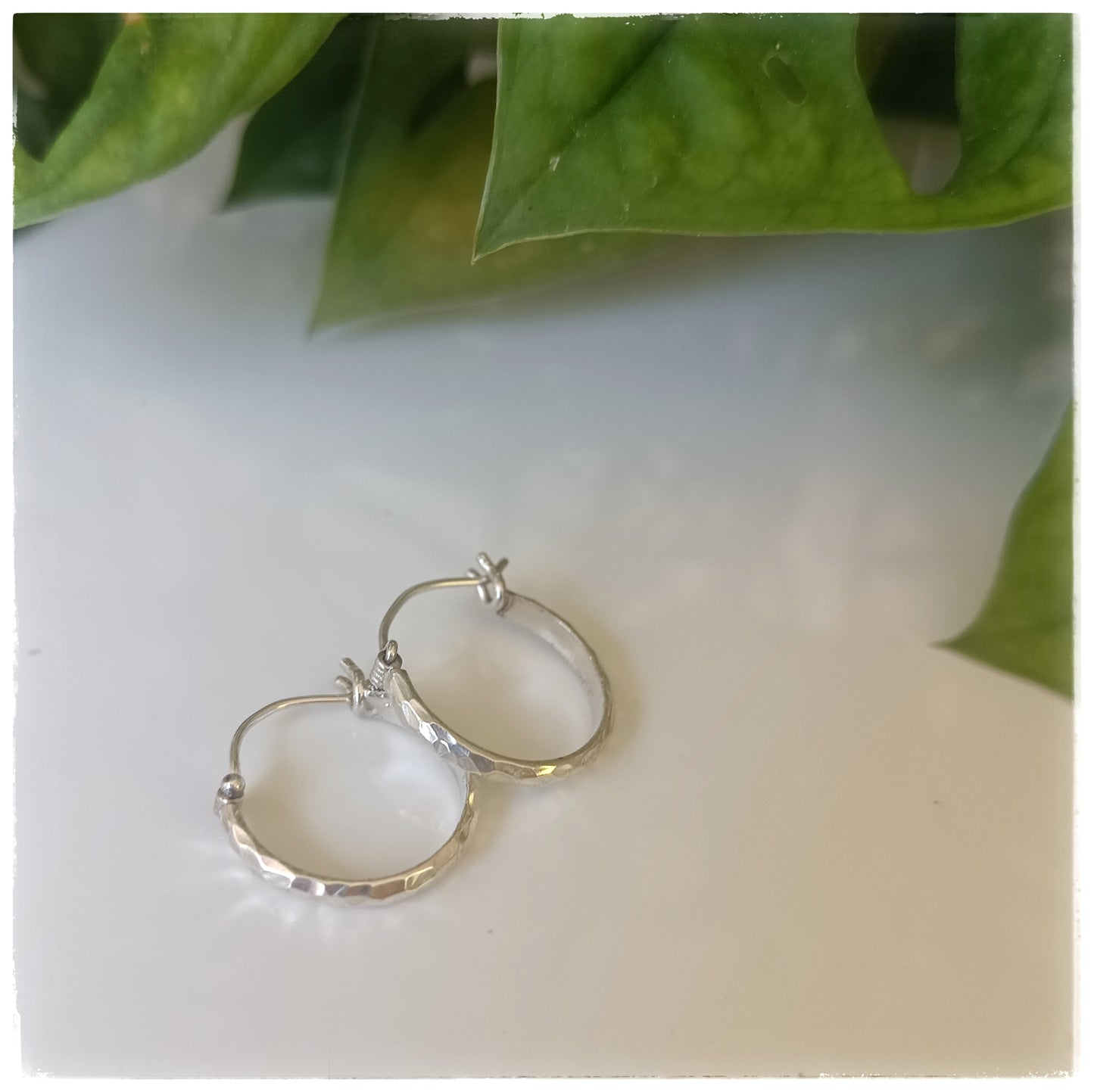 Metal hoop earrings