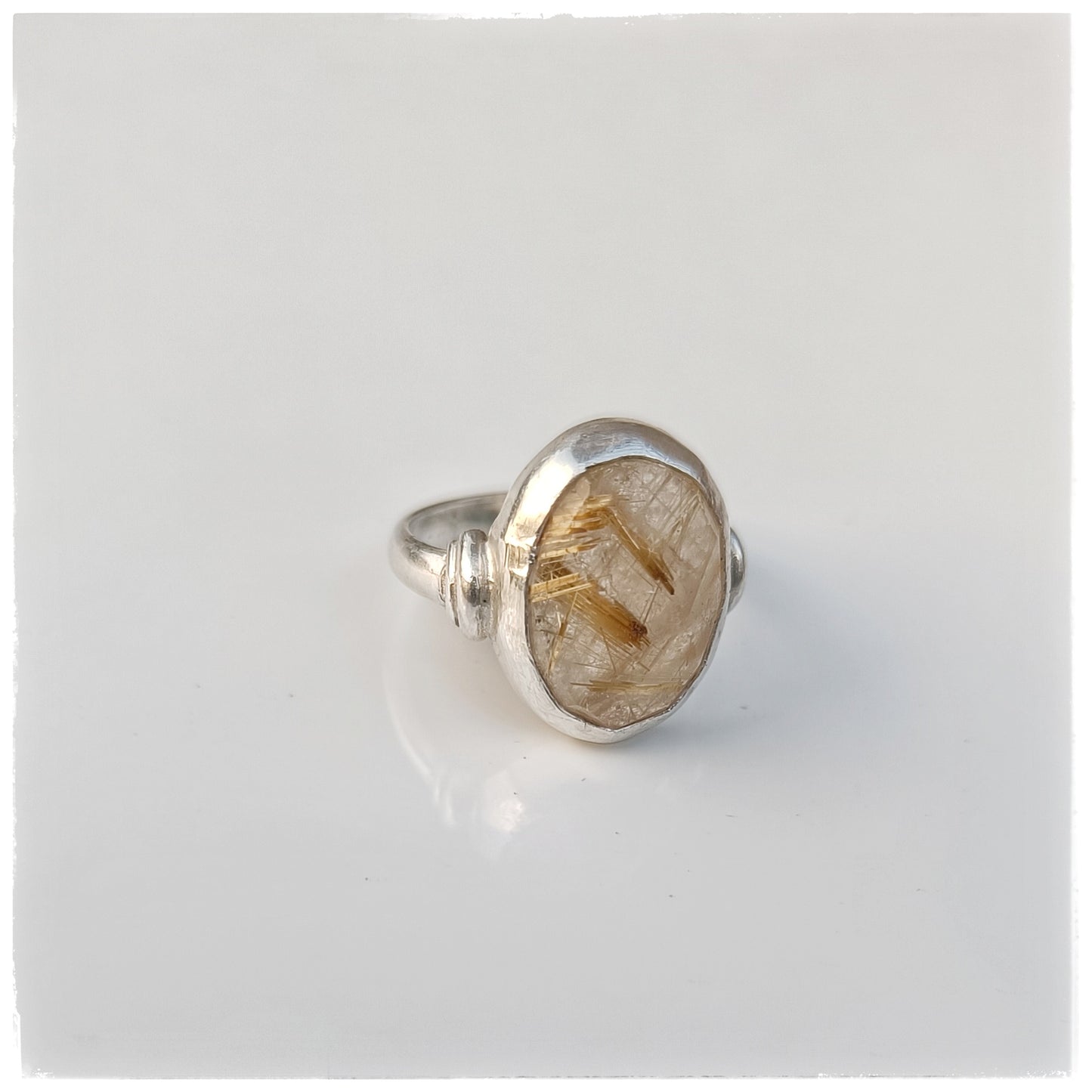 Rutile quartz ring