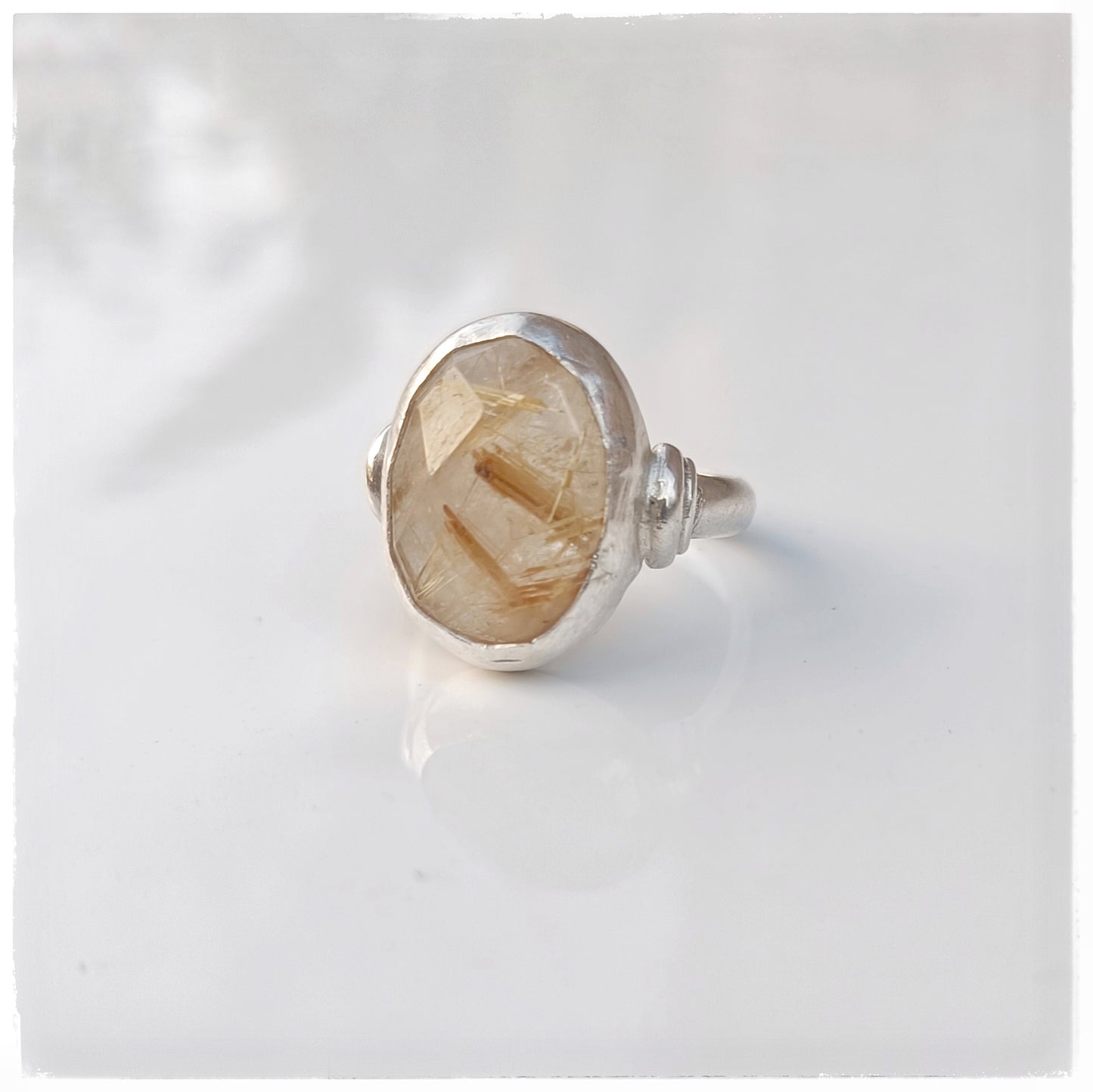 Rutile quartz ring