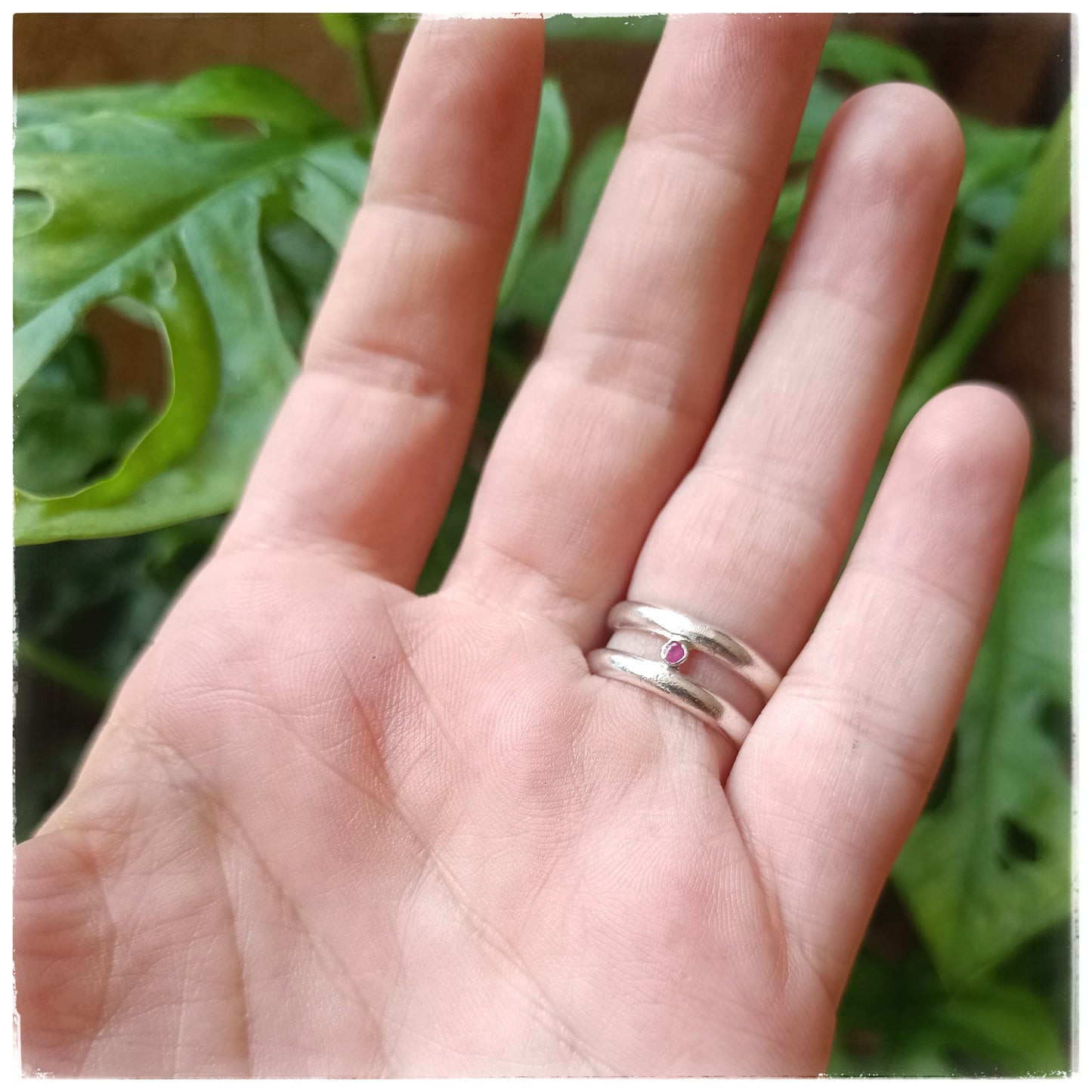 Aurora ring ruby