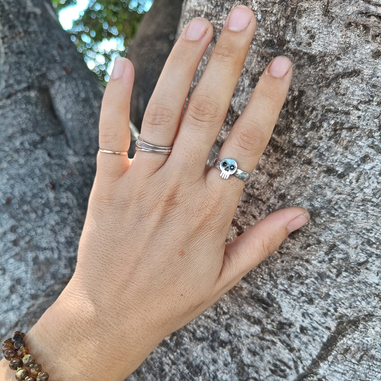 Sugar skull ring