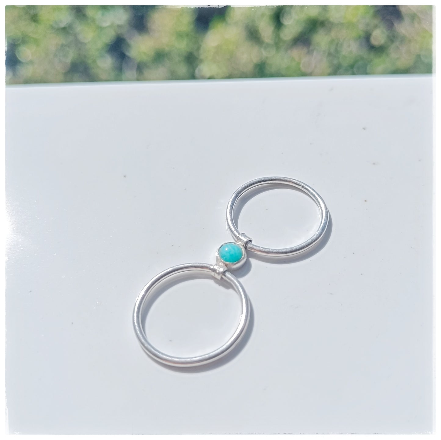 Amazonite double ring