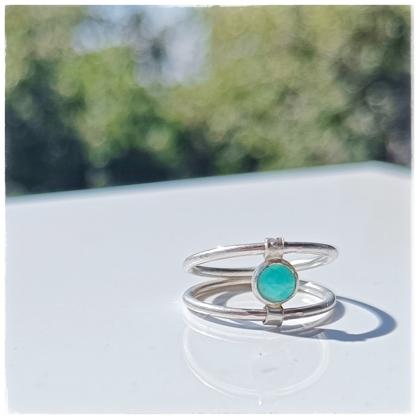 Amazonite double ring