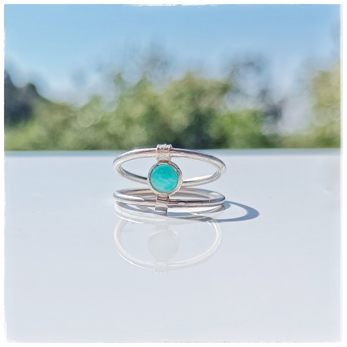 Amazonite double ring