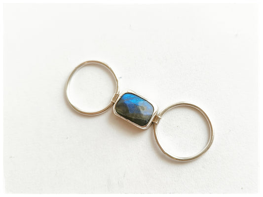 Labradorite double ring