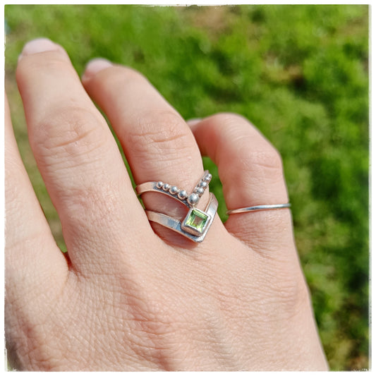 Peridot Princess ring