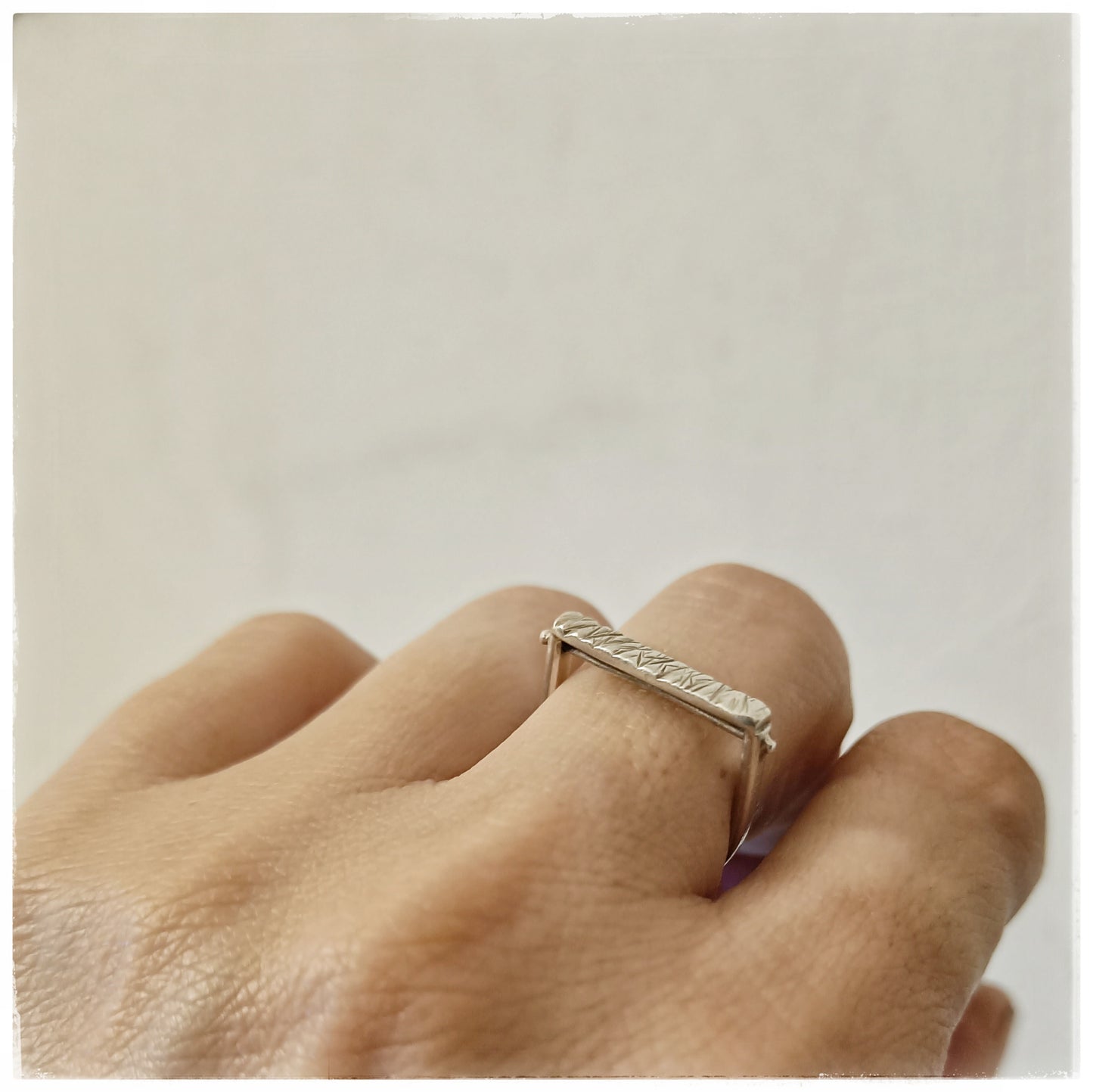 Thin rustic ring